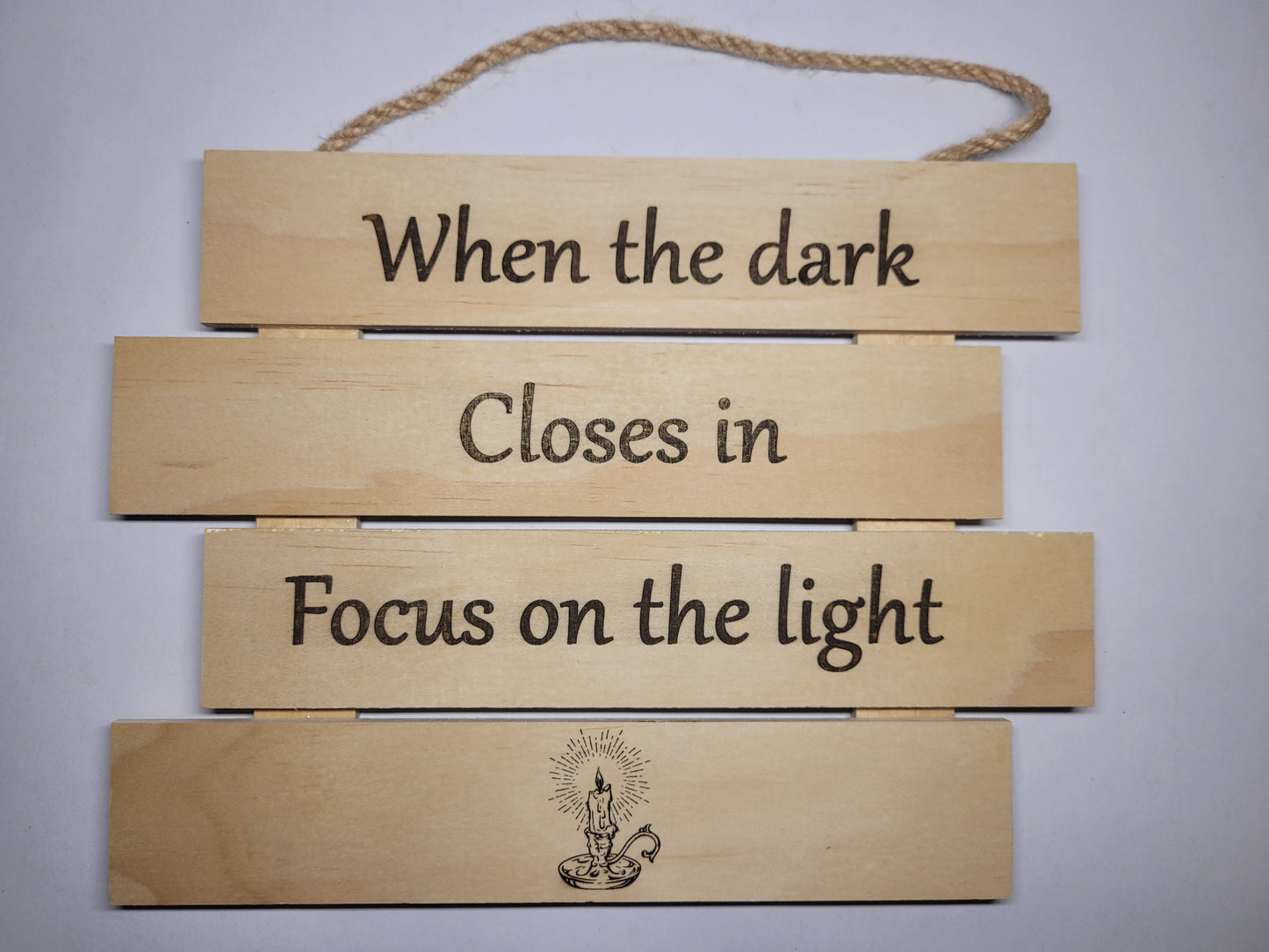 Hanging Plaque - Focus on the Light