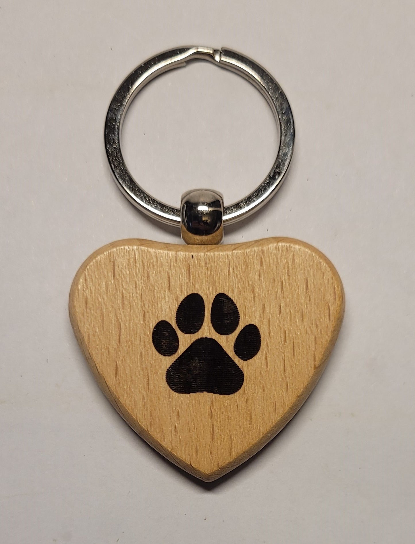 Wooden Keyring - Paw Print