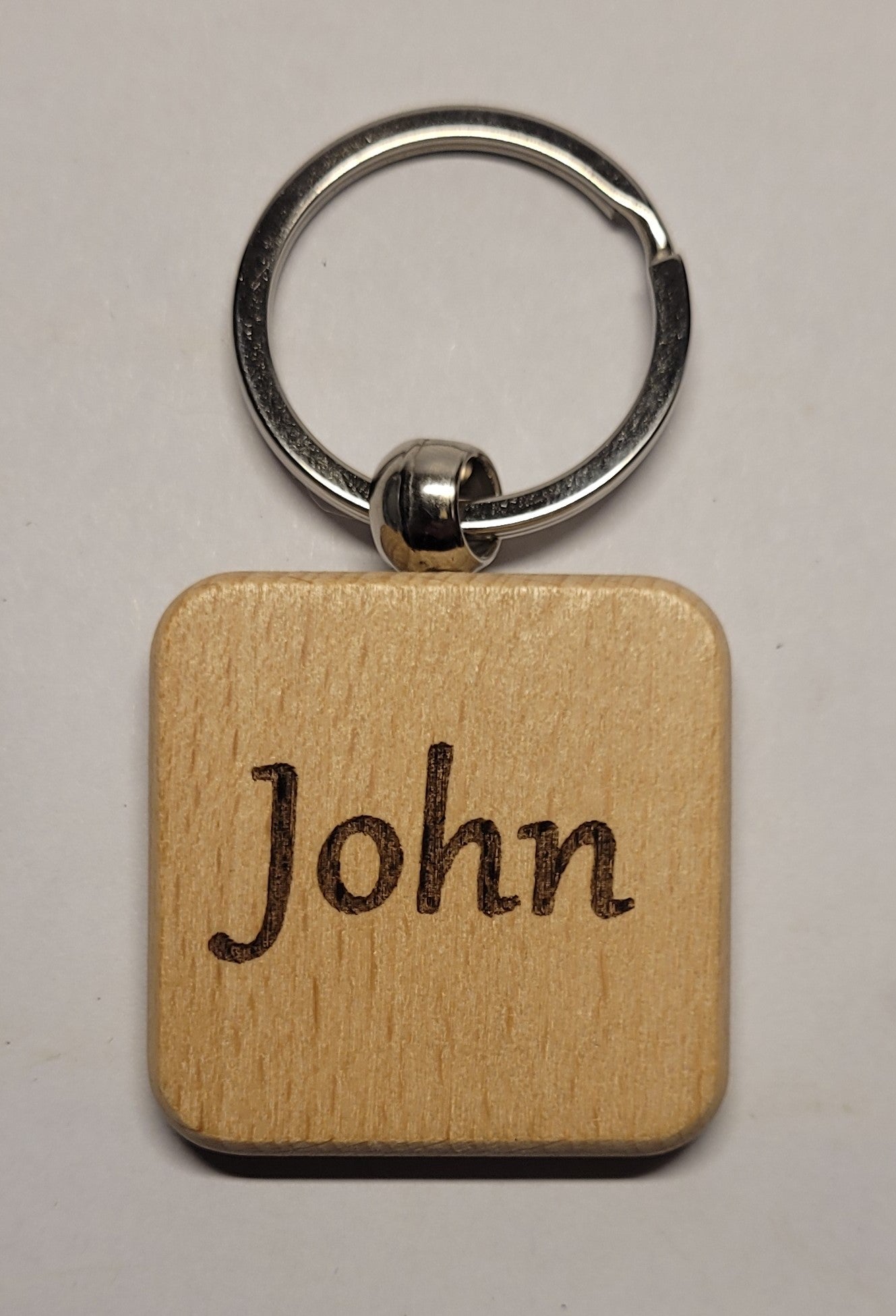 Personalised Wooden Keyring - Square