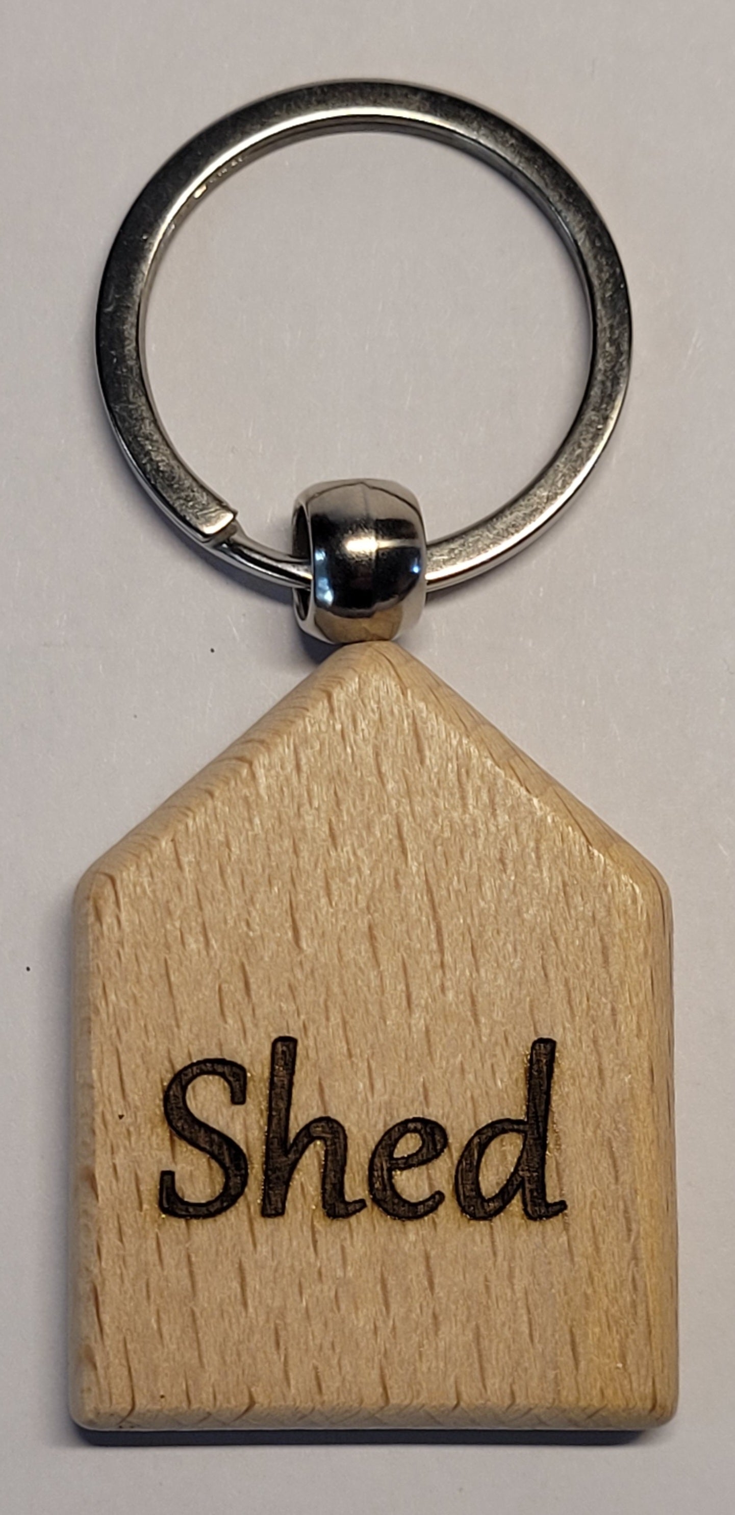 Wooden Keyring - Shed