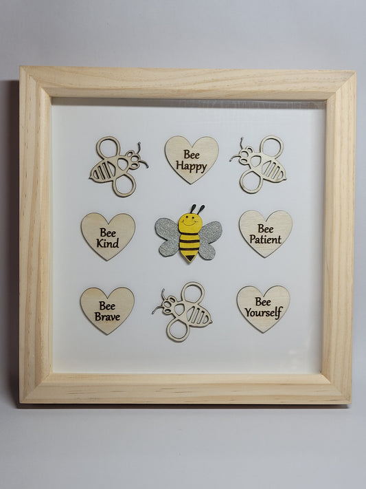 Deep Framed Bee Themed Picture