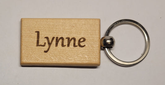 Personalised Wooden Keyring - Rectangular