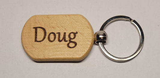 Personalised Wooden Keyring - Oval